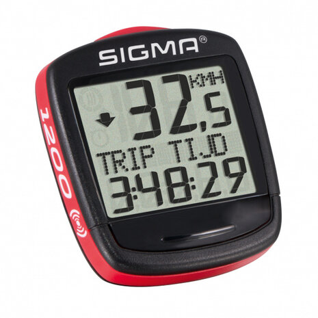 fietscomputer Bc Baseline 1200 Wl 30 x 30 mm zwart