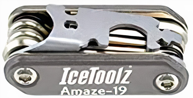 multitool Amaze 12 x 6 x 4 cm staal zilver 19-delig