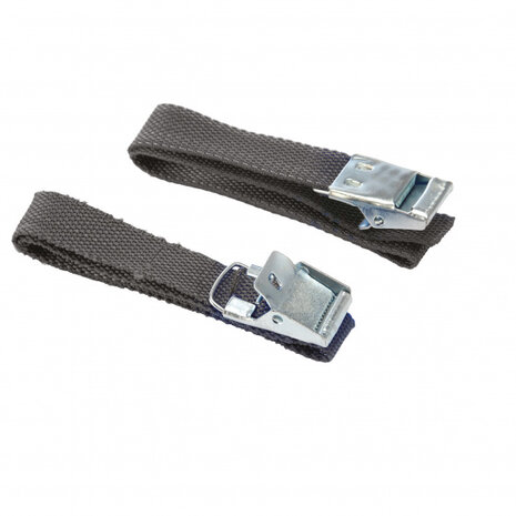 fietsriempjes 43 cm nylon zwart 2 stuks