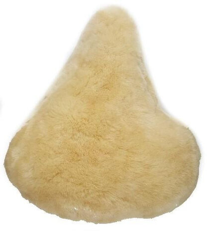 zadeldek schapenvacht 30 x 24 cm leer beige
