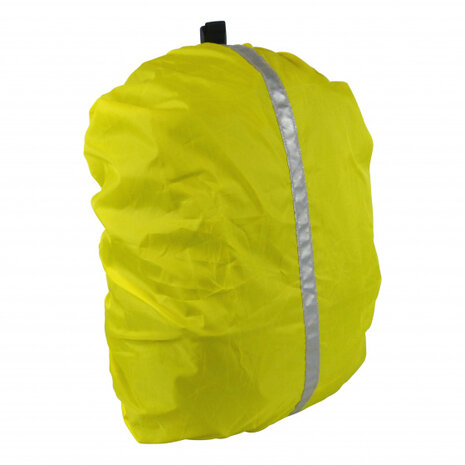 regenhoes rugzak 20 liter polyester reflecterend geel