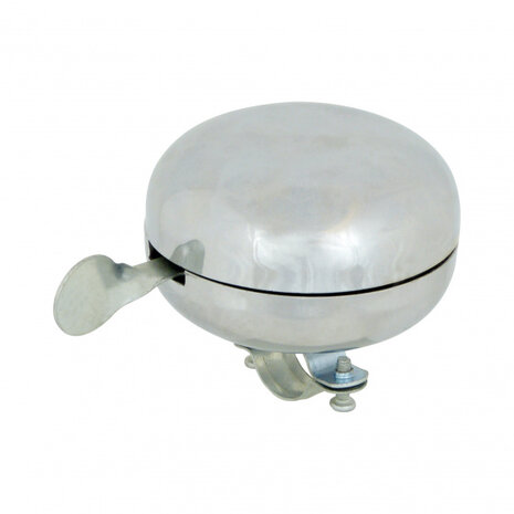 fietsbel dingdong 80 mm staal zilver