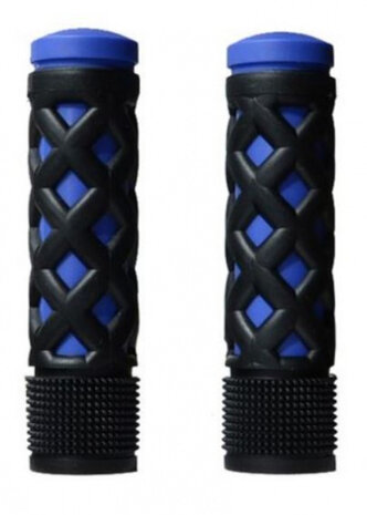 kinderhandvatten 115 x 20 mm rubber blauw/zwart per set