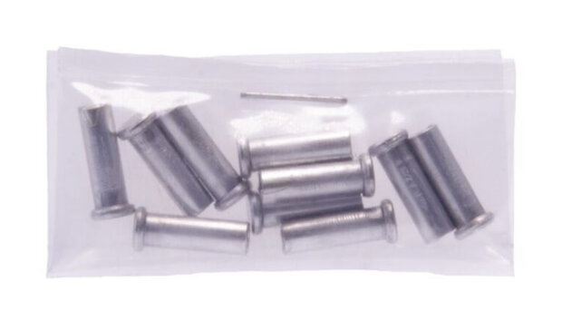 eindnippels 10 x 3 mm aluminium zilver 10 stuks