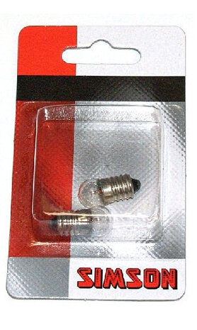 fietslampen achter 6 Volt glas transparant 2 stuks