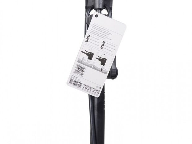 fietspomp Basic 8 bar/116 PSI 66,6 cm staal zwart