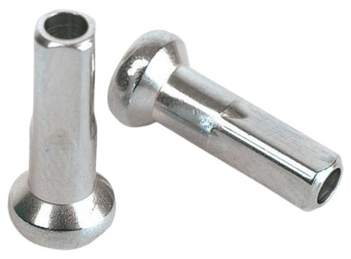 spaaknippel 14 mm 14G RVS zilver 144 stuks