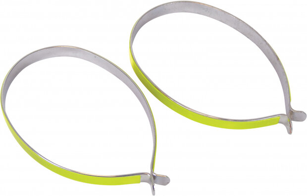 broekklemmen staal zilver/groen one-size 2 stuks