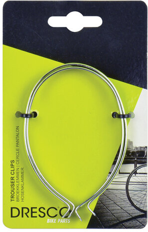 broekklemmen staal zilver/groen one-size 2 stuks