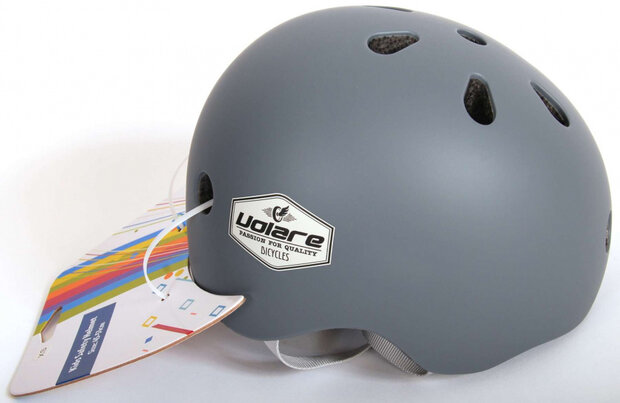 fietshelm meisjes grijs maat 45-51 cm