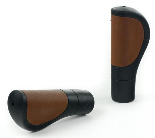 handvatten City Comfort 120 mm rubber bruin 2 stuks