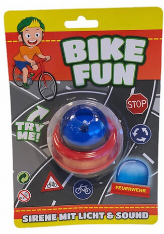 sirene Feuerwehr junior 5 x 6 cm rood/blauw