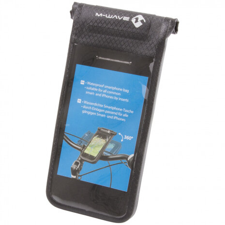telefoonhoes waterdicht 17 x 8 cm zwart