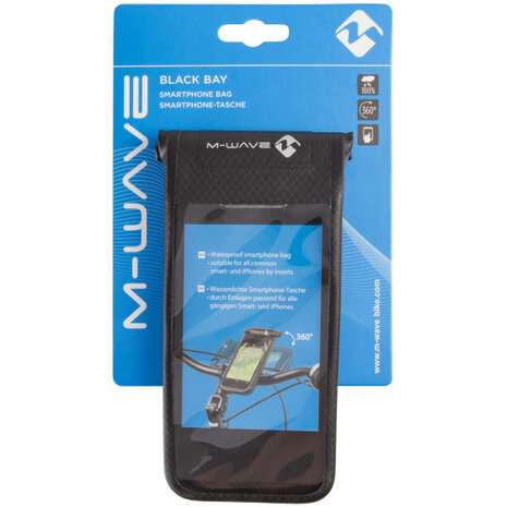 telefoonhoes waterdicht 17 x 8 cm zwart