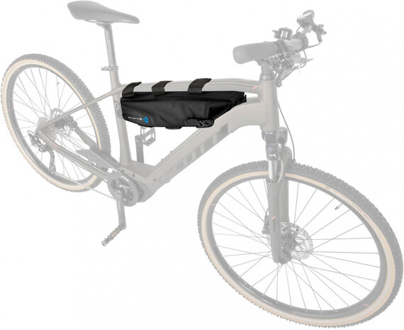 fietsaccuhoes Rough Ride B 59 x 13 cm polyester zwart