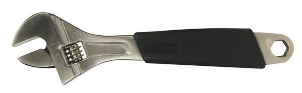 Engelse sleutel 8&quot; 20 cm carbon-staal zilver/zwart
