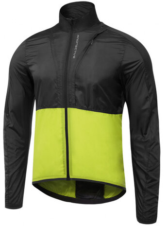 windjack P-Rise Up heren polyester zwart/lime mt M