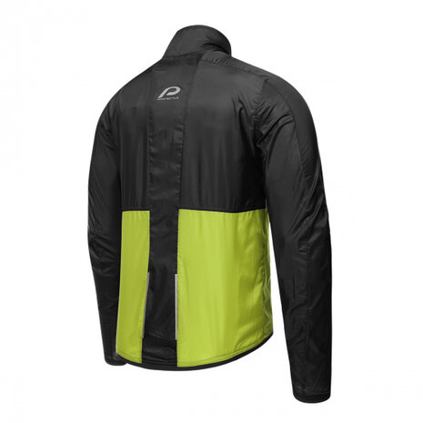 windjack P-Rise Up heren polyester zwart/lime mt M