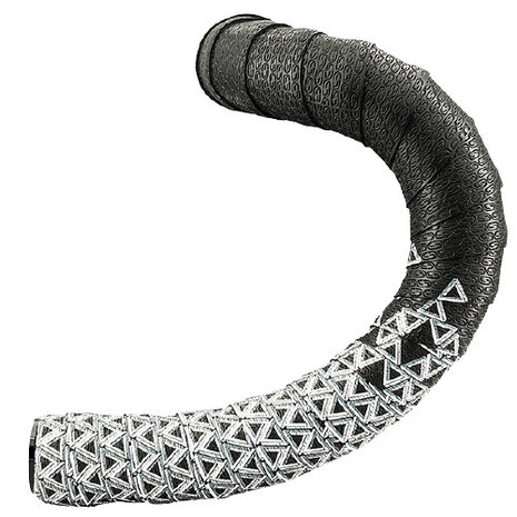 stuurtape 200 x 3 cm EVA/PU 2,5 mm zwart/zilver 3-delig