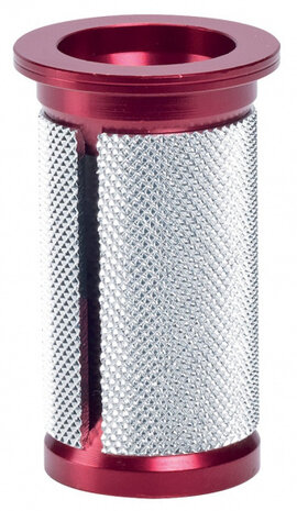 balhoofdplug 45 x 23,5 mm alu 1 1/8 inch rood/zilver