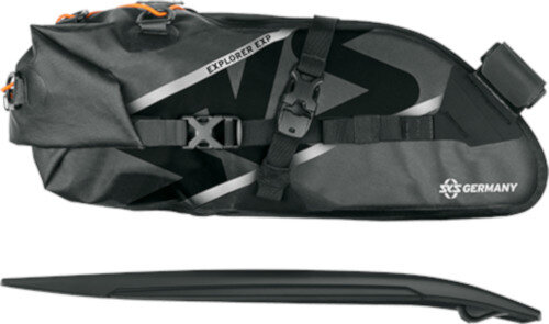 zadeltas Explorer EXP 13 liter polyester zwart/grijs