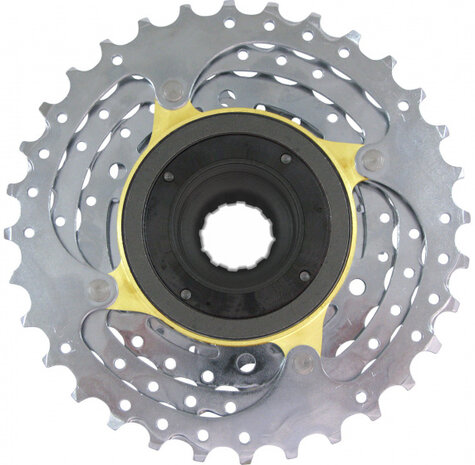 freewheel Mfex9 E-bike 9V 11-32T aluminium zilver/goud