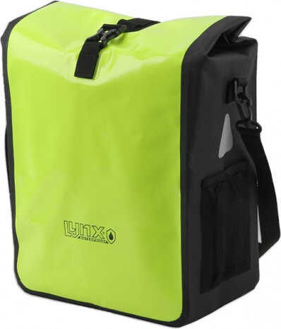 fietstas enkel Valley XL 21 liter pvc/tarpaulin zwart/geel