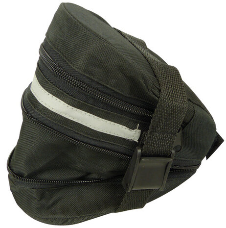 zadeltas 1,5 liter 14 x 6 cm zwart