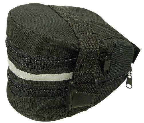 zadeltas 1,5 liter 14 x 6 cm zwart