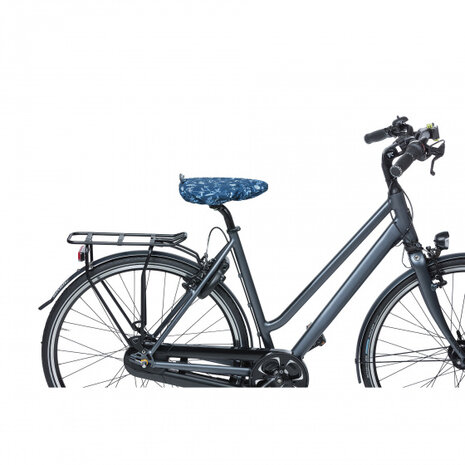 zadeldekje Wanderlust polyester indigo blauw