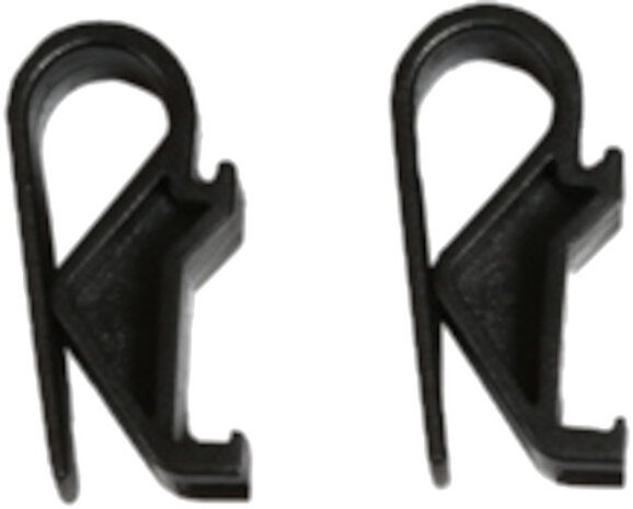 fietstashaken 16 mm polyester zwart 2 stuks - 70196