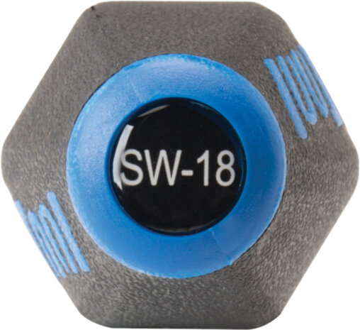 spaaksleutel SW-18 intern 5,5 mm staal zwart/blauw