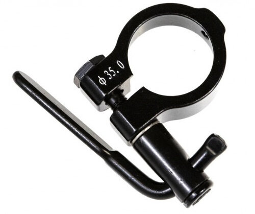 zadelpenklem 35,0 mm aluminium zwart