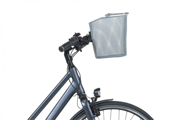 fietsmand Bremen KF voor 23 liter staal zilver