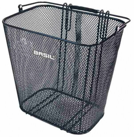 fietsmand Cardiff achter 25 liter staal zwart