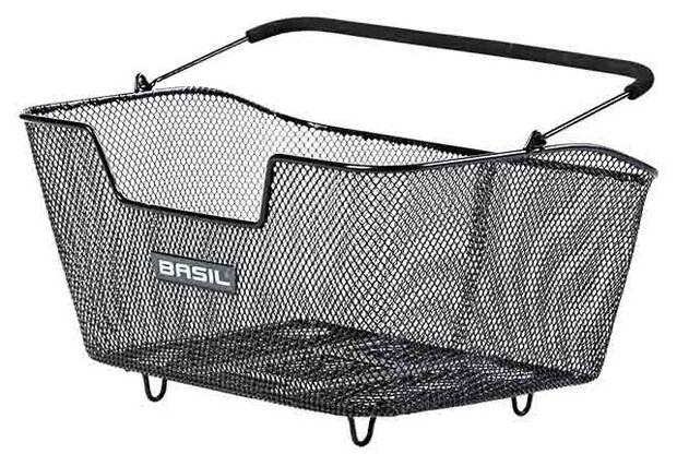 fietsmand Base M achter 14 liter staal zwart