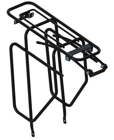 achterdrager met tasafhouders 28 inch staal zwart
