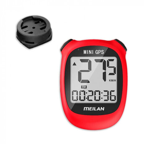 fietscomputer GPS M3 Mini 1,6 inch rood 3-delig