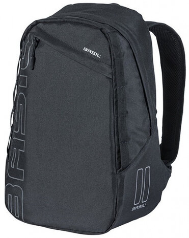 fietsrugtas Flex 17 liter polyester zwart