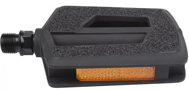 platformpedaal anti-slip reflectie 8,6 x 9,6 cm zwart