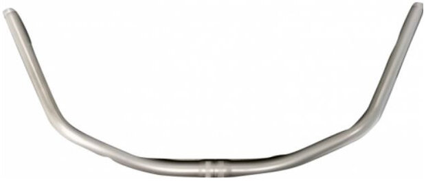 stuurbocht 600 x 25,4 mm staal zilver/grijs