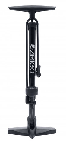 fietspomp M2 met drukmeter 62 cm 11 Bar staal zwart