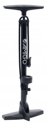 fietspomp M2 met drukmeter 62 cm 11 Bar staal zwart