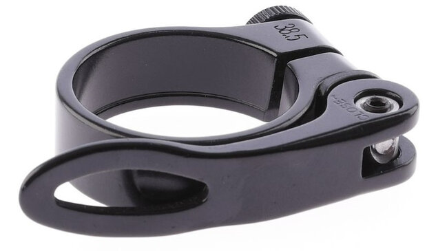 zadelpenklem met snelspanner 34,9 mm aluminium zwart