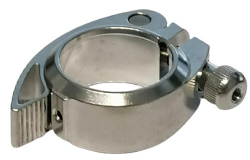 zadelpenklem spanner/fixatie 38,5 mm aluminium zilver