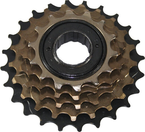 freewheel 5S 14-28T 1/2 x 1/8 inch staal zwart