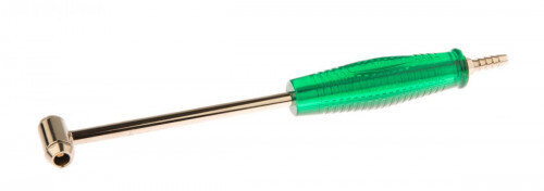 pompnippel lang slangaansluiting DV/SV/AV zilver
