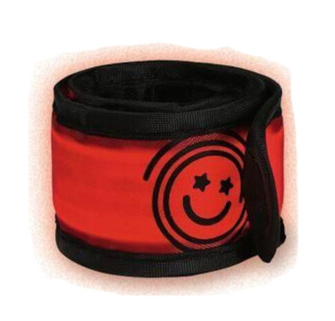 reflectie-armband junior 34,5 x 4 cm nylon rood