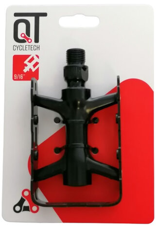 platformpedaal 9/16 sport/ATB aluminium zwart