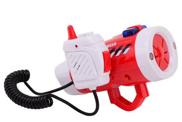 brandweersirene met microfoon junior wit/rood/blauw